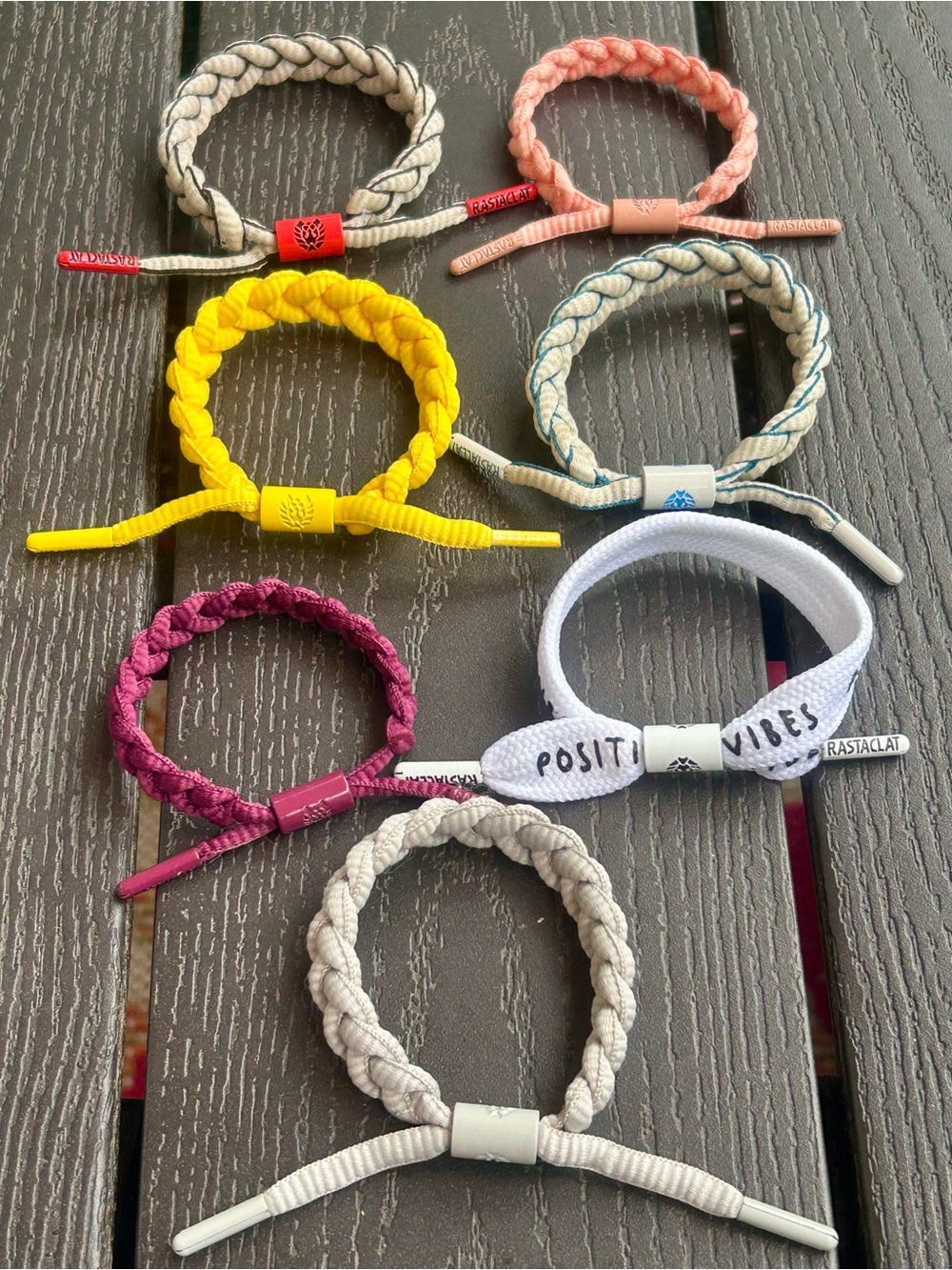 Rastaclat Braided Bracelet Lot of 7 Unisex